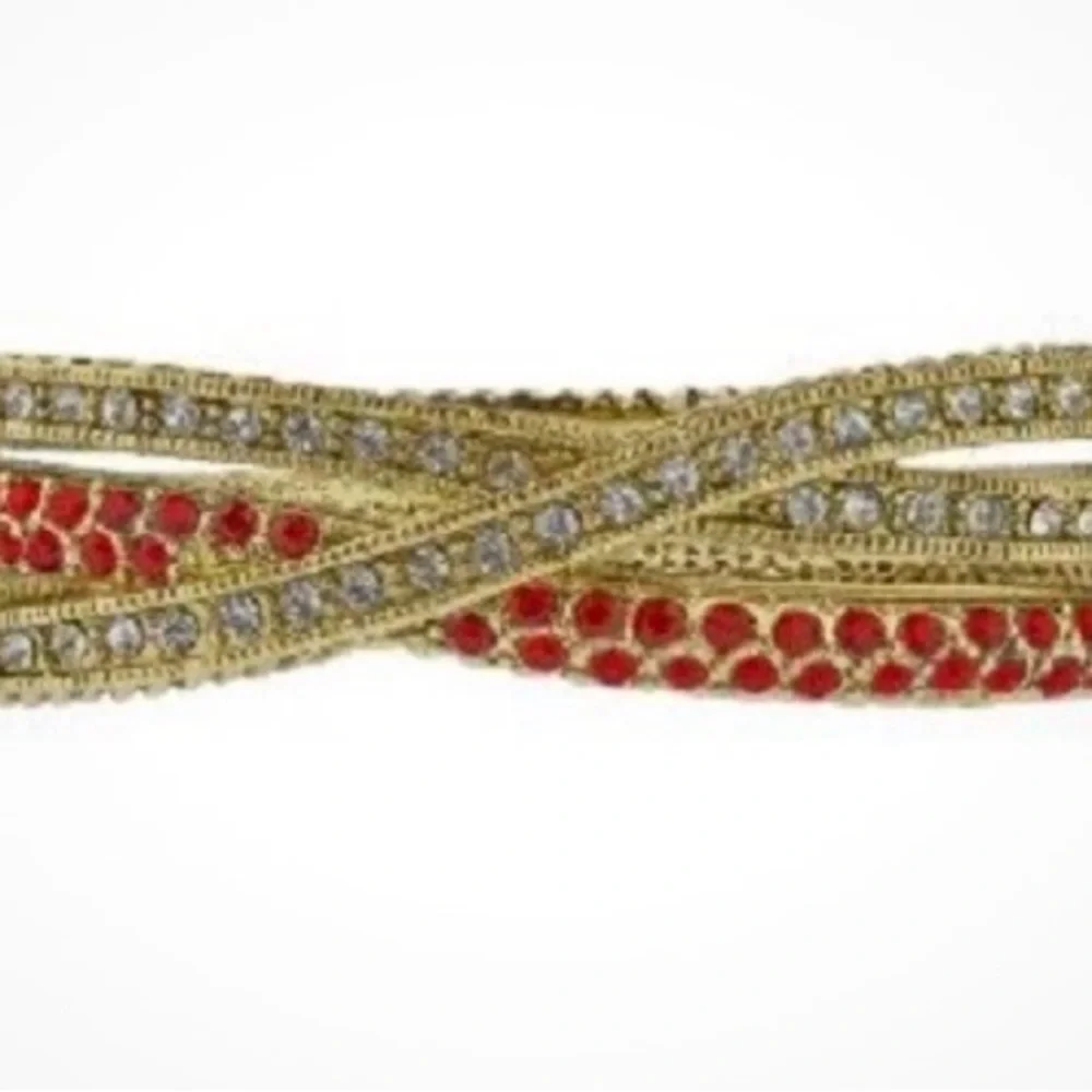 HEIDI DAUS "Classic Kiss" Crystal Deco Bracelet - Red / Small MAKE ME AN OFFER! - Picture 5 of 5